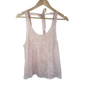 Abercrombie and‎ Fitch Size Large Flowy Tie Back Tank Y2k Pink Shine Office Wear